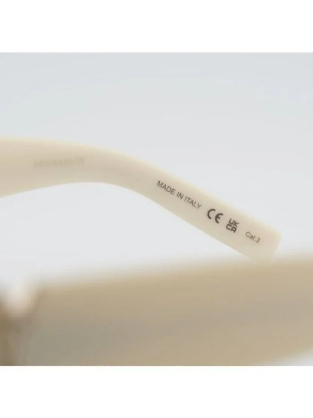 Saint Laurent SL M94 012 Sunglasses Shiny Ivory Cat Eye Frame, Grey Lenses